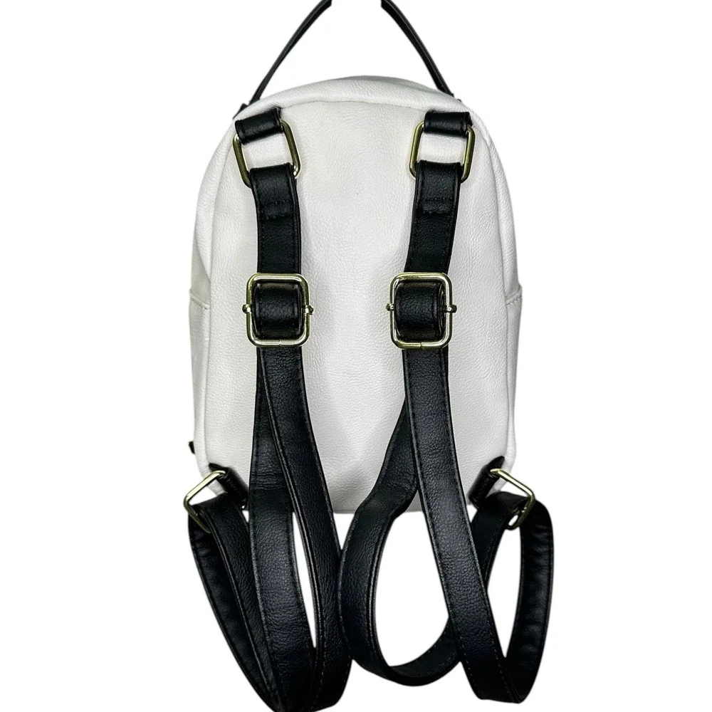 Betsey Johnson Dog Mini Backpack Women White Quilted Puppy Novelty Kitsch Bag